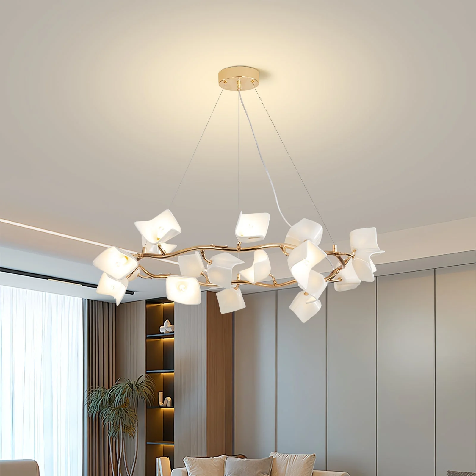 Arthearae Postmodern Luxury Flora Ceramics Chandelier - Image 4