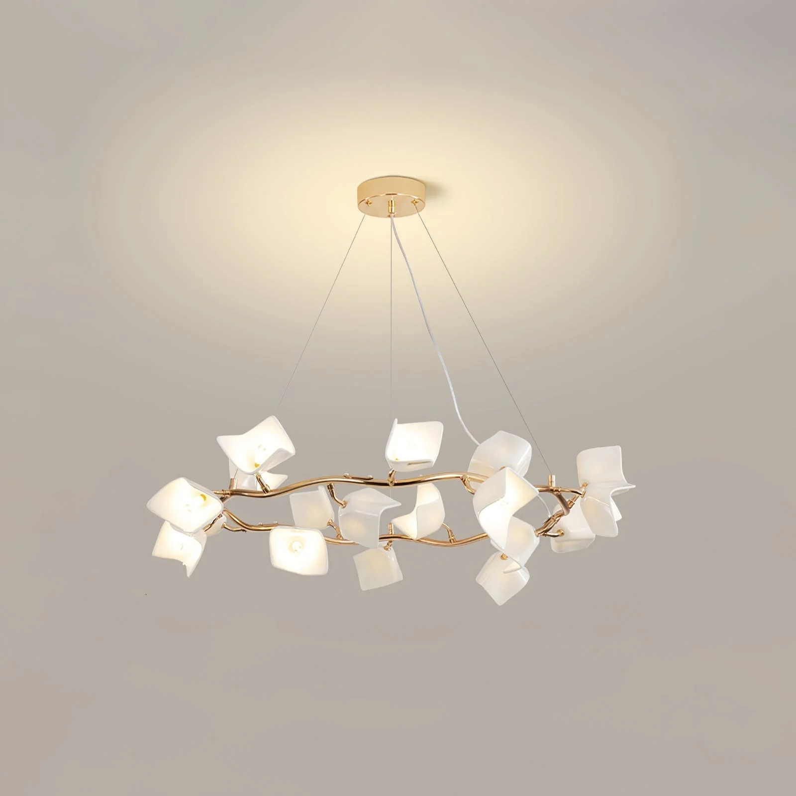 Arthearae Postmodern Luxury Flora Ceramics Chandelier - Image 7