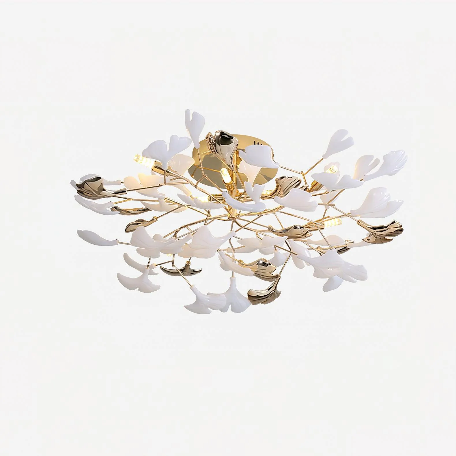 Artheel Premium Nordic Art Gingko Rotating Ceramics Ceiling Lamp - Image 11