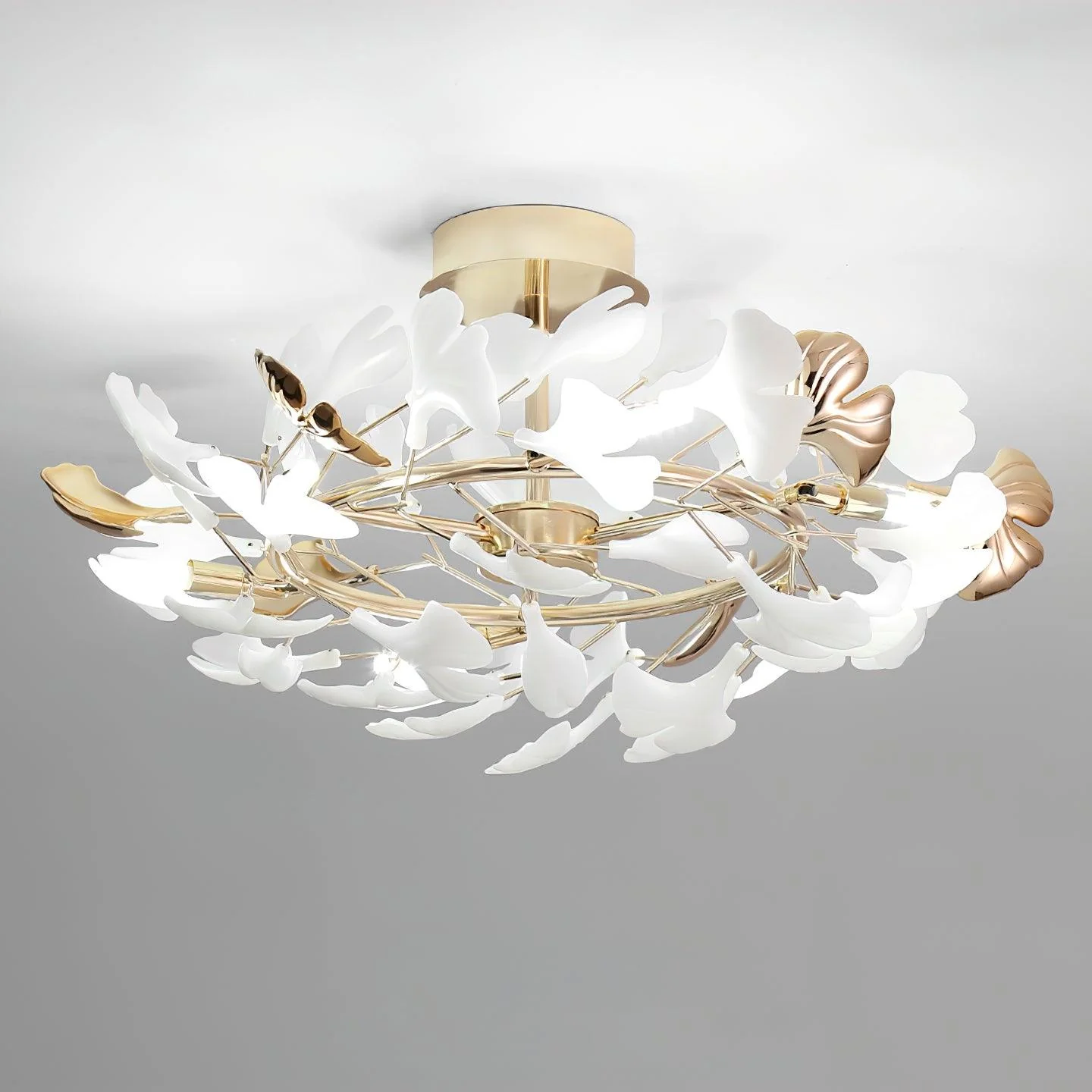 Artheel Premium Nordic Art Gingko Rotating Ceramics Ceiling Lamp - Image 14