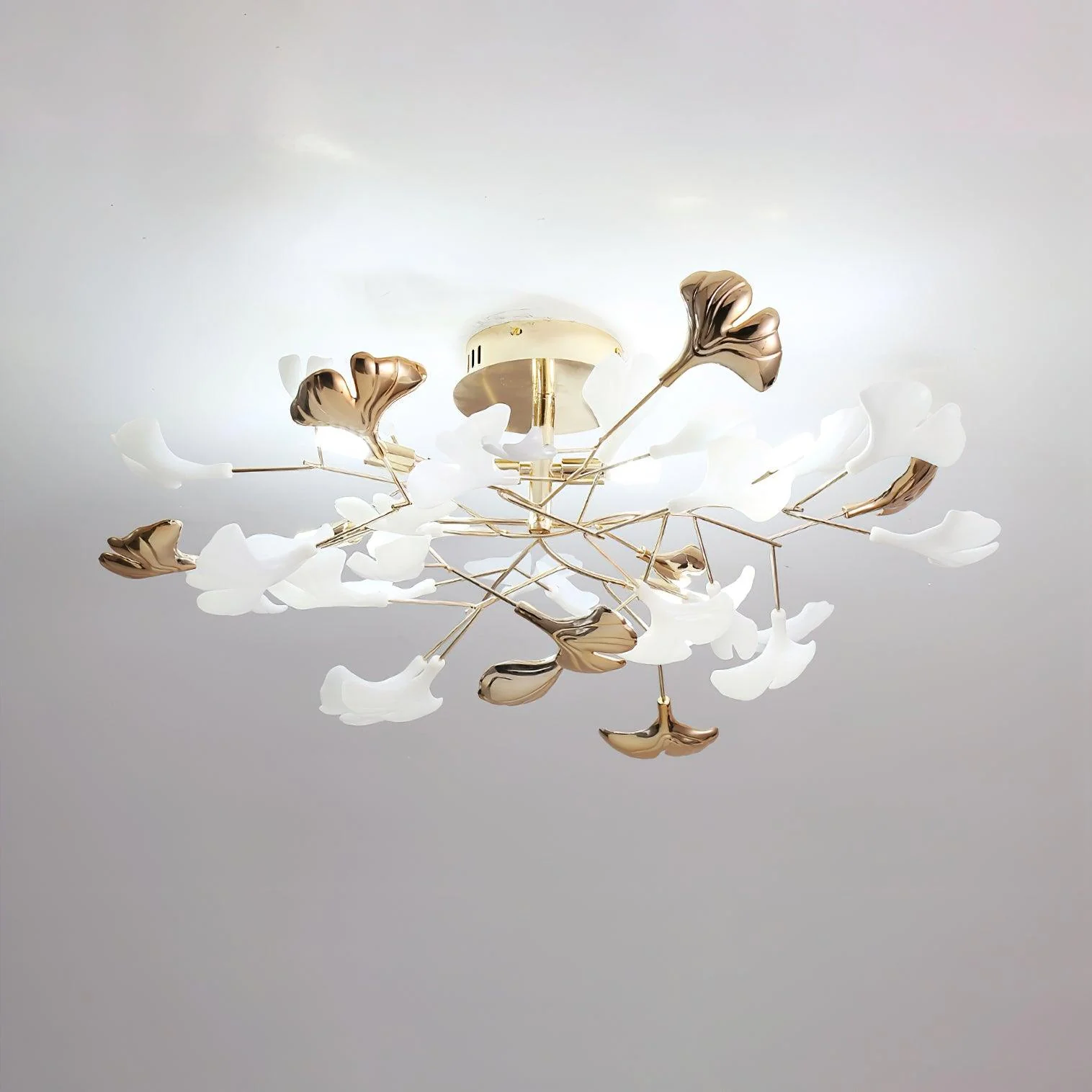 Artheel Premium Nordic Art Gingko Rotating Ceramics Ceiling Lamp - Image 15