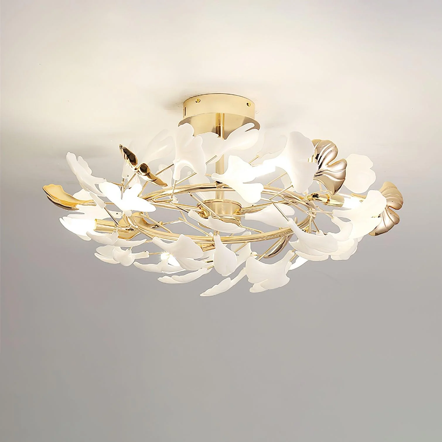 Artheel Premium Nordic Art Gingko Rotating Ceramics Ceiling Lamp - Image 17