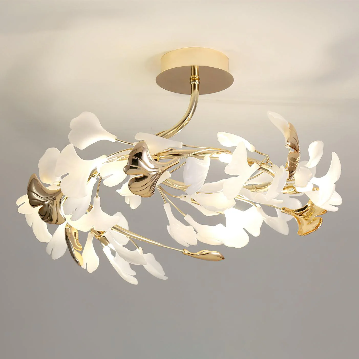 Artheel Premium Nordic Art Gingko Rotating Ceramics Ceiling Lamp - Image 18
