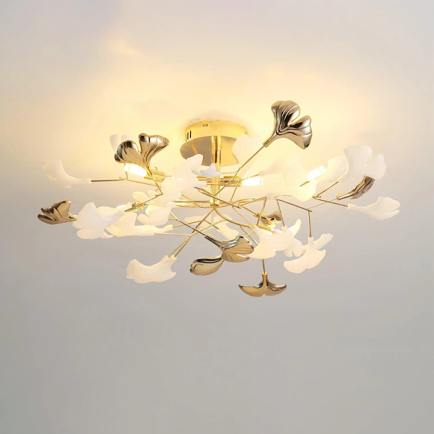 Artheel Premium Nordic Art Gingko Rotating Ceramics Ceiling Lamp - Image 22