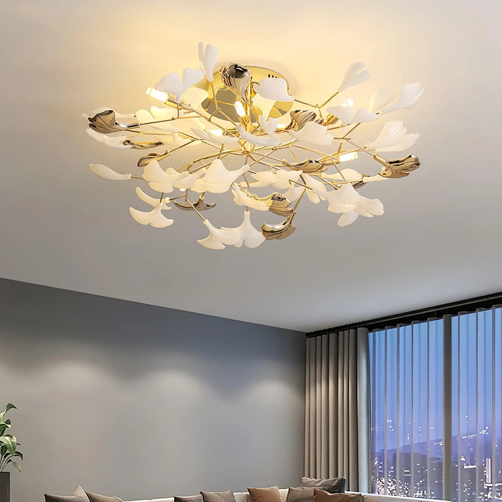 Artheel Premium Nordic Art Gingko Rotating Ceramics Ceiling Lamp - Image 25