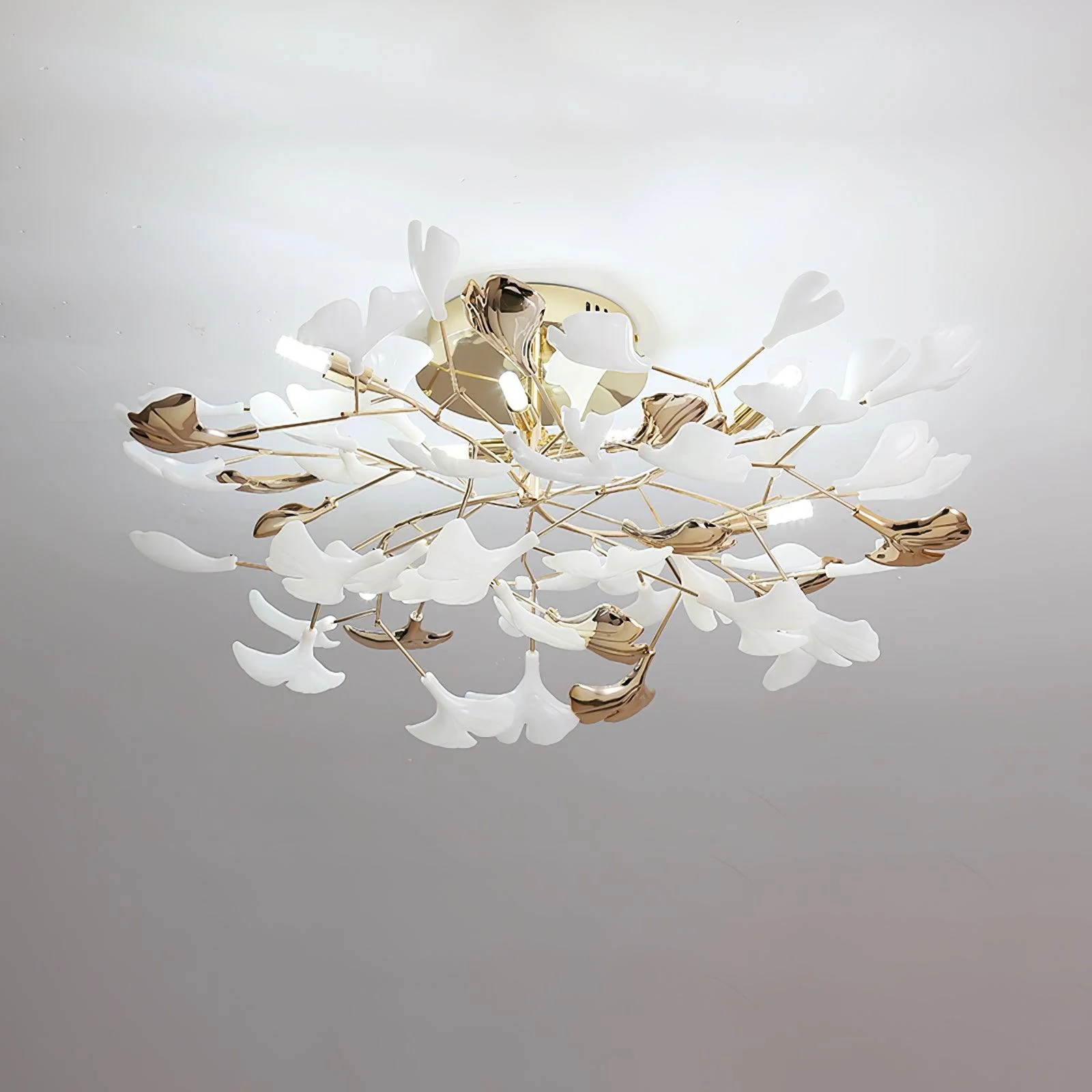 Artheel Premium Nordic Art Gingko Rotating Ceramics Ceiling Lamp - Image 26
