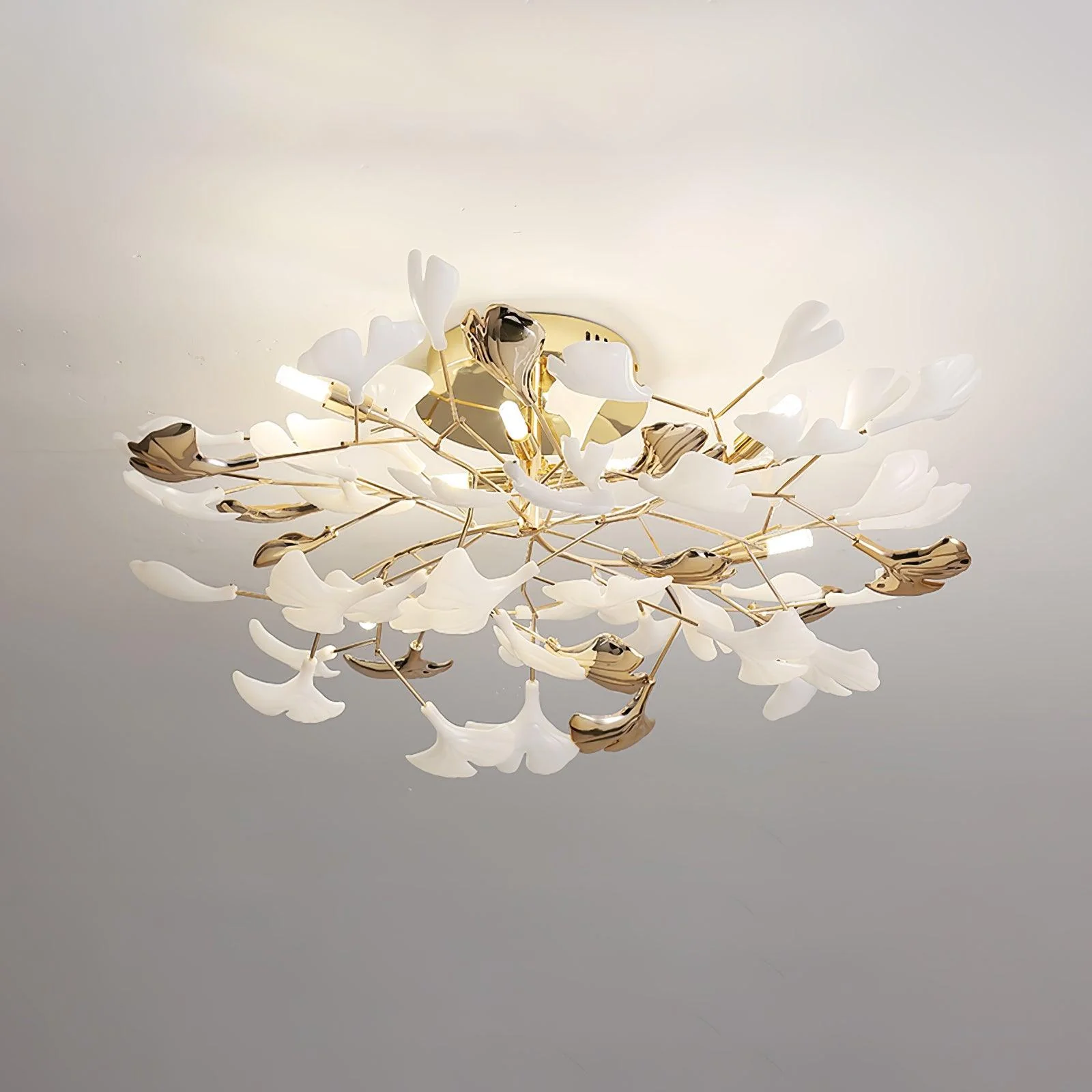 Artheel Premium Nordic Art Gingko Rotating Ceramics Ceiling Lamp - Image 27