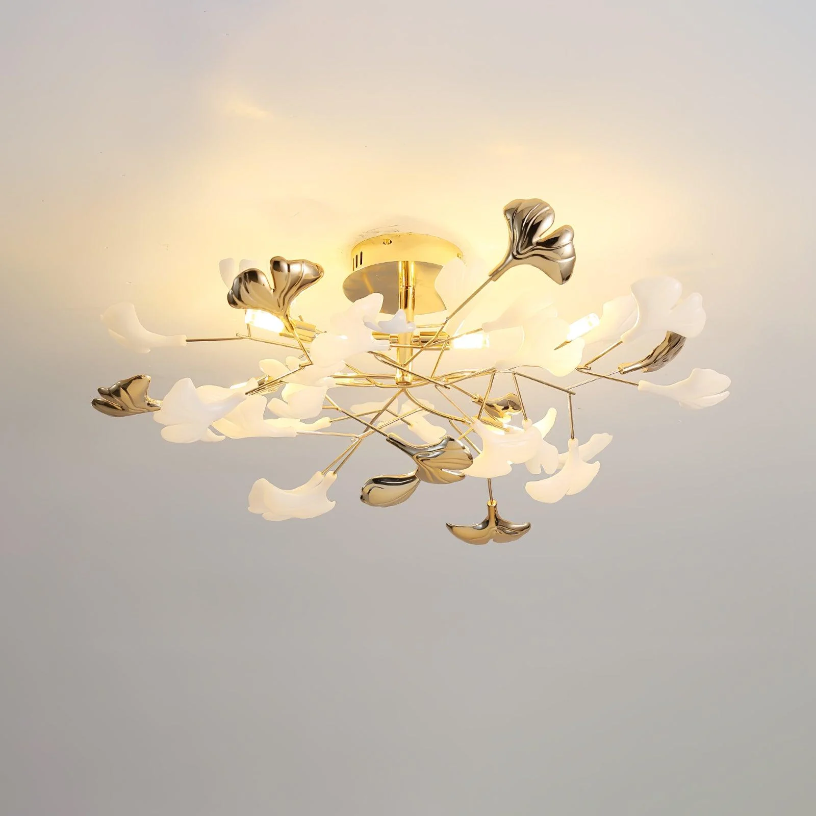 Artheel Premium Nordic Art Gingko Rotating Ceramics Ceiling Lamp - Image 29