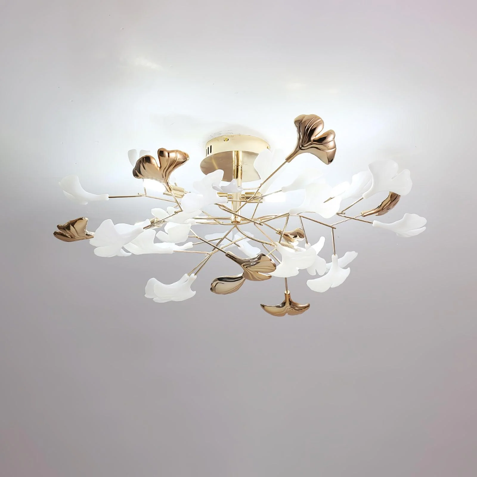 Artheel Premium Nordic Art Gingko Rotating Ceramics Ceiling Lamp - Image 30