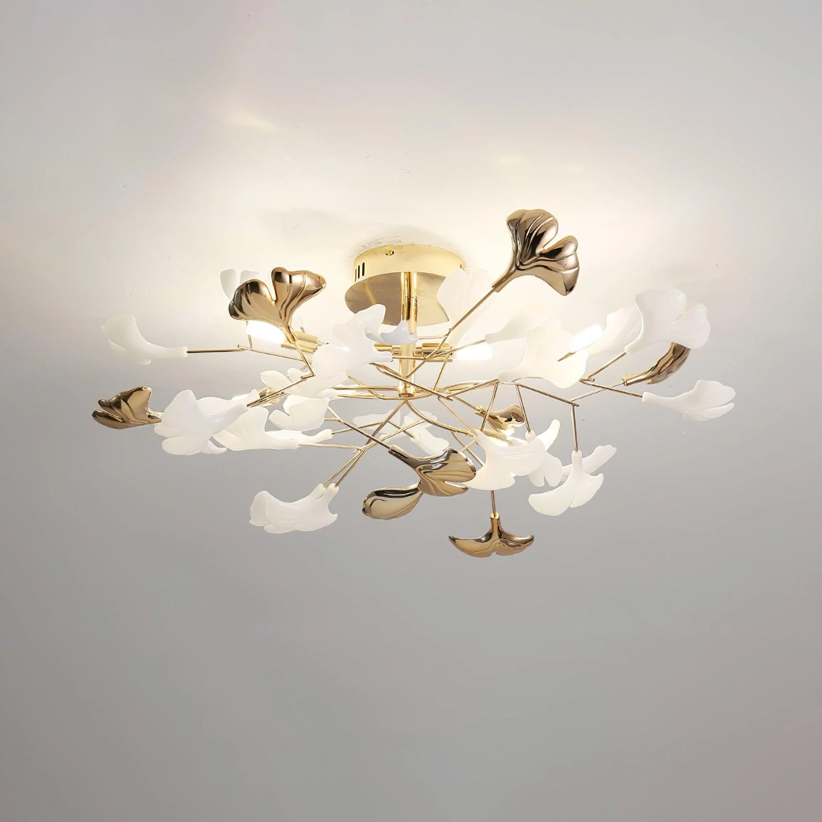 Artheel Premium Nordic Art Gingko Rotating Ceramics Ceiling Lamp - Image 31