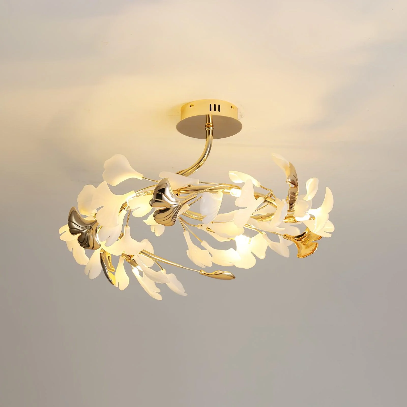 Artheel Premium Nordic Art Gingko Rotating Ceramics Ceiling Lamp - Image 32