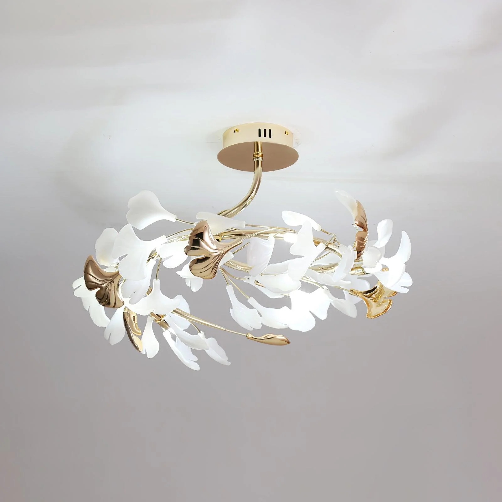 Artheel Premium Nordic Art Gingko Rotating Ceramics Ceiling Lamp - Image 33