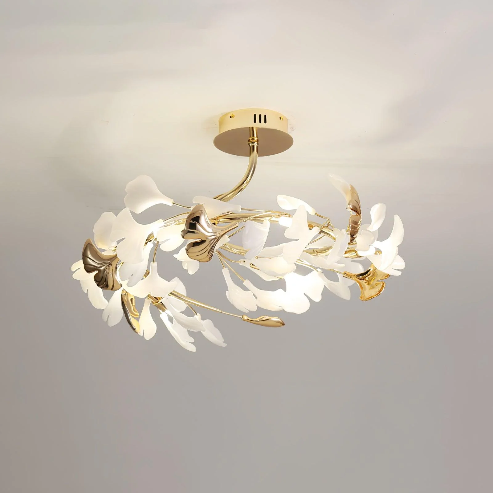 Artheel Premium Nordic Art Gingko Rotating Ceramics Ceiling Lamp - Image 35