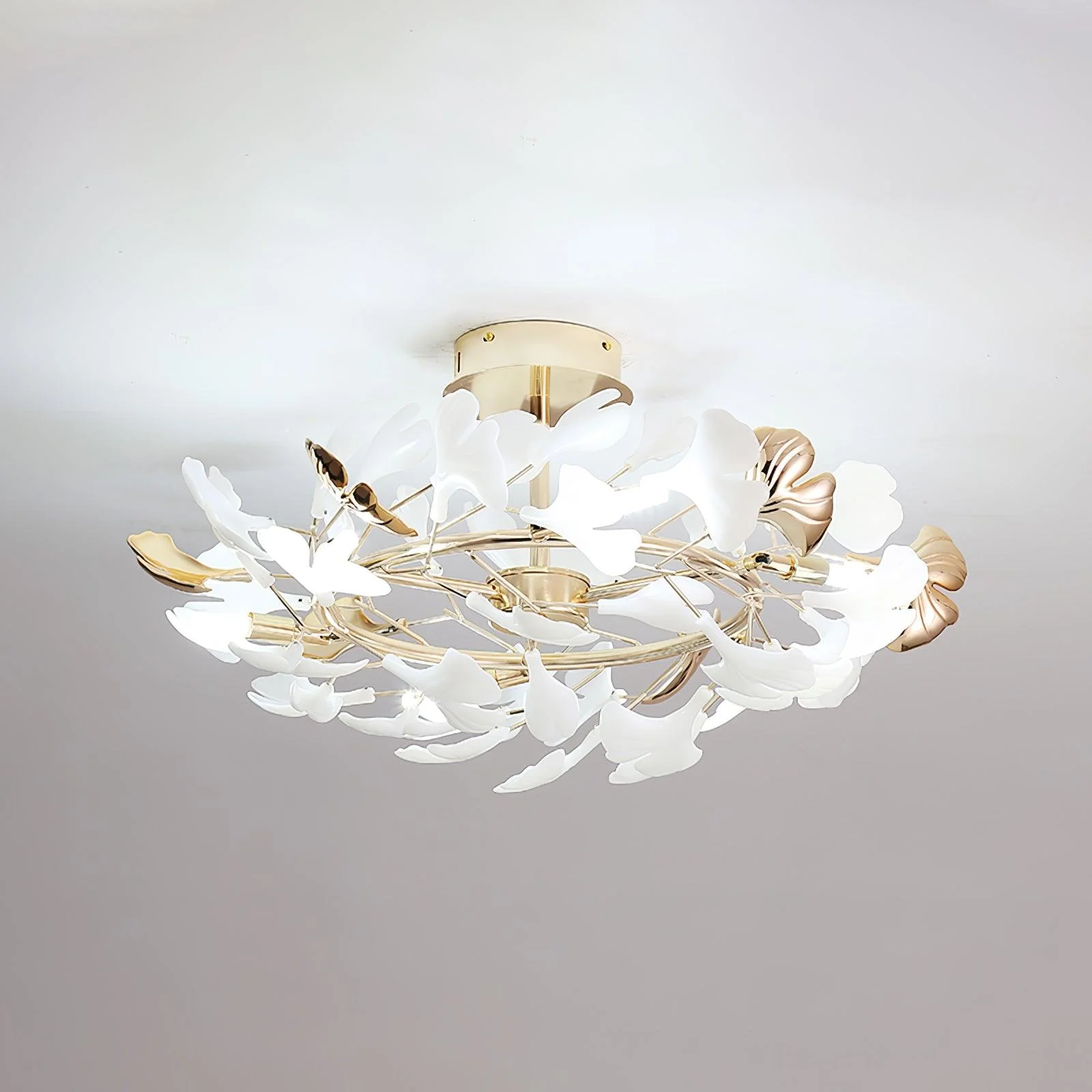 Artheel Premium Nordic Art Gingko Rotating Ceramics Ceiling Lamp - Image 37
