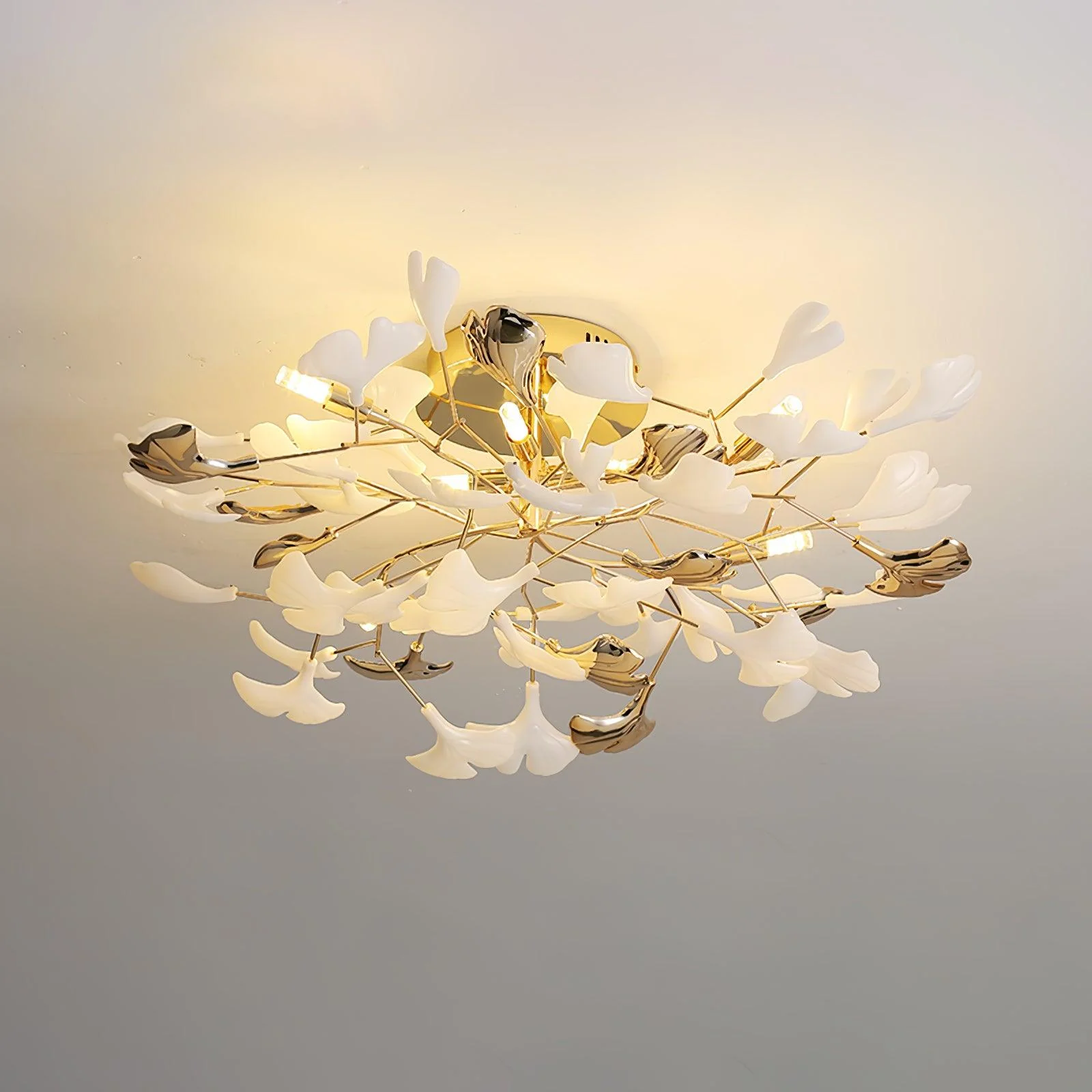 Artheel Premium Nordic Art Gingko Rotating Ceramics Ceiling Lamp - Image 39