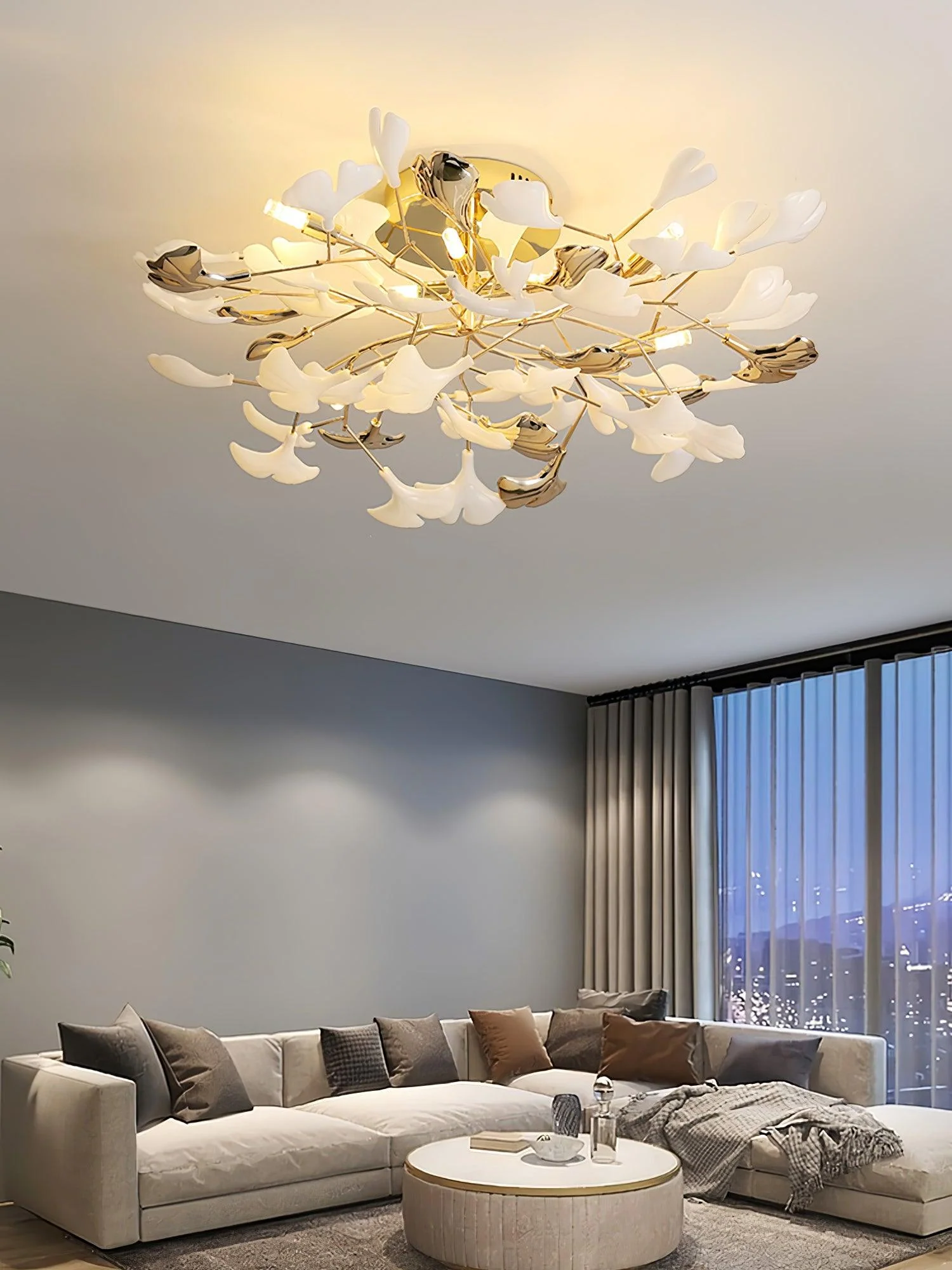 Artheel Premium Nordic Art Gingko Rotating Ceramics Ceiling Lamp - Image 41