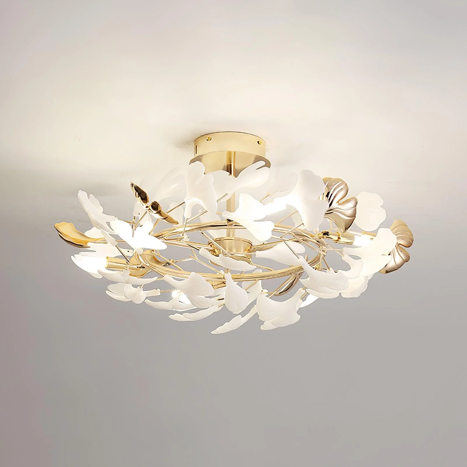 Artheel Premium Nordic Art Gingko Rotating Ceramics Ceiling Lamp - Image 50