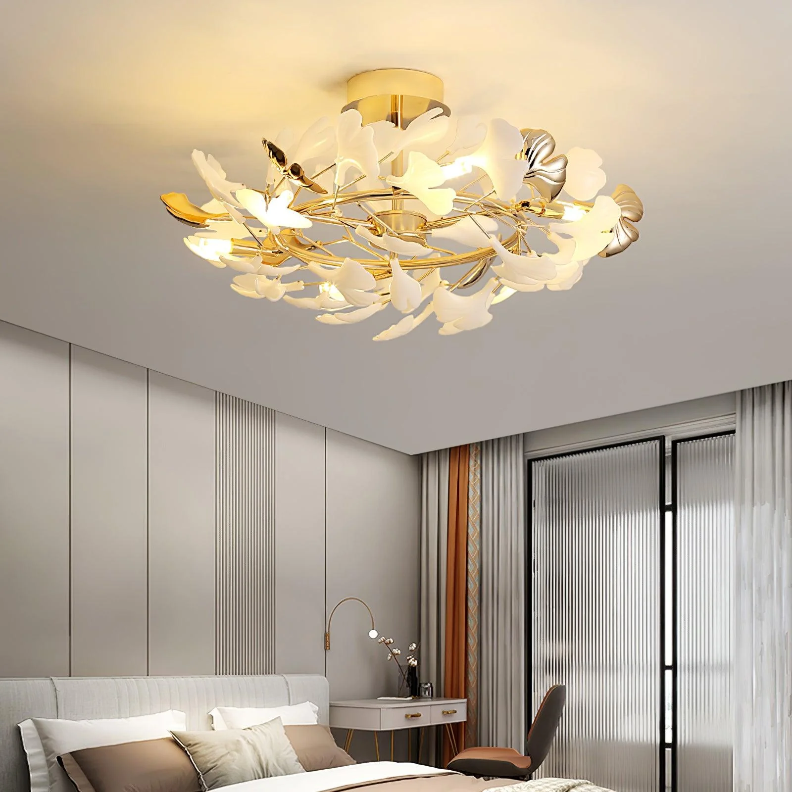 Artheel Premium Nordic Art Gingko Rotating Ceramics Ceiling Lamp - Image 52