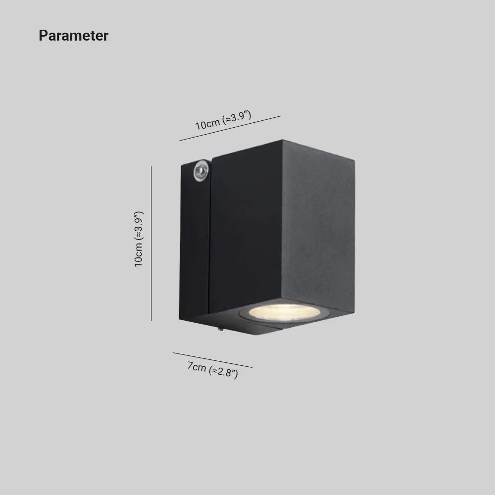 Artiq Modern Outdoor Rotatable Metal Spotlight Wall Lamp, Black - Image 5