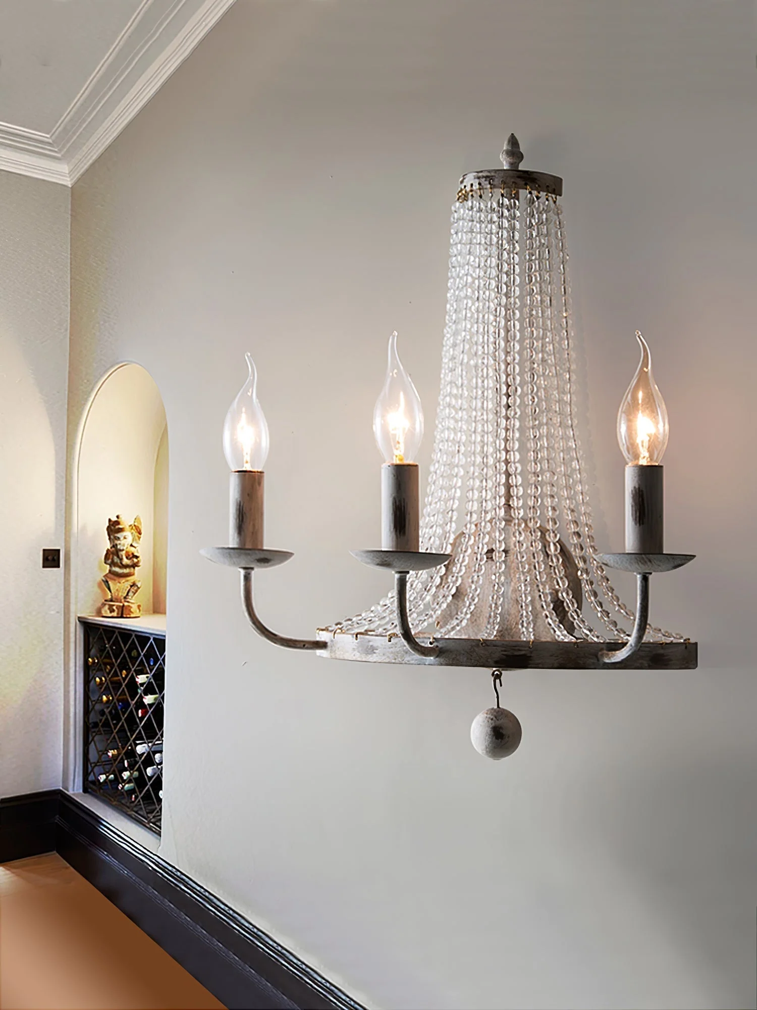 Arvela Vintage Industrial Crystal Wall Lamp - Image 4
