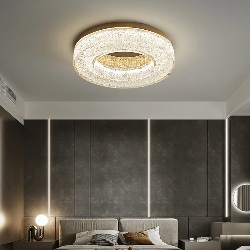 Ashaionis Ice Crack Circle Resin Ceiling Lamp - Image 16