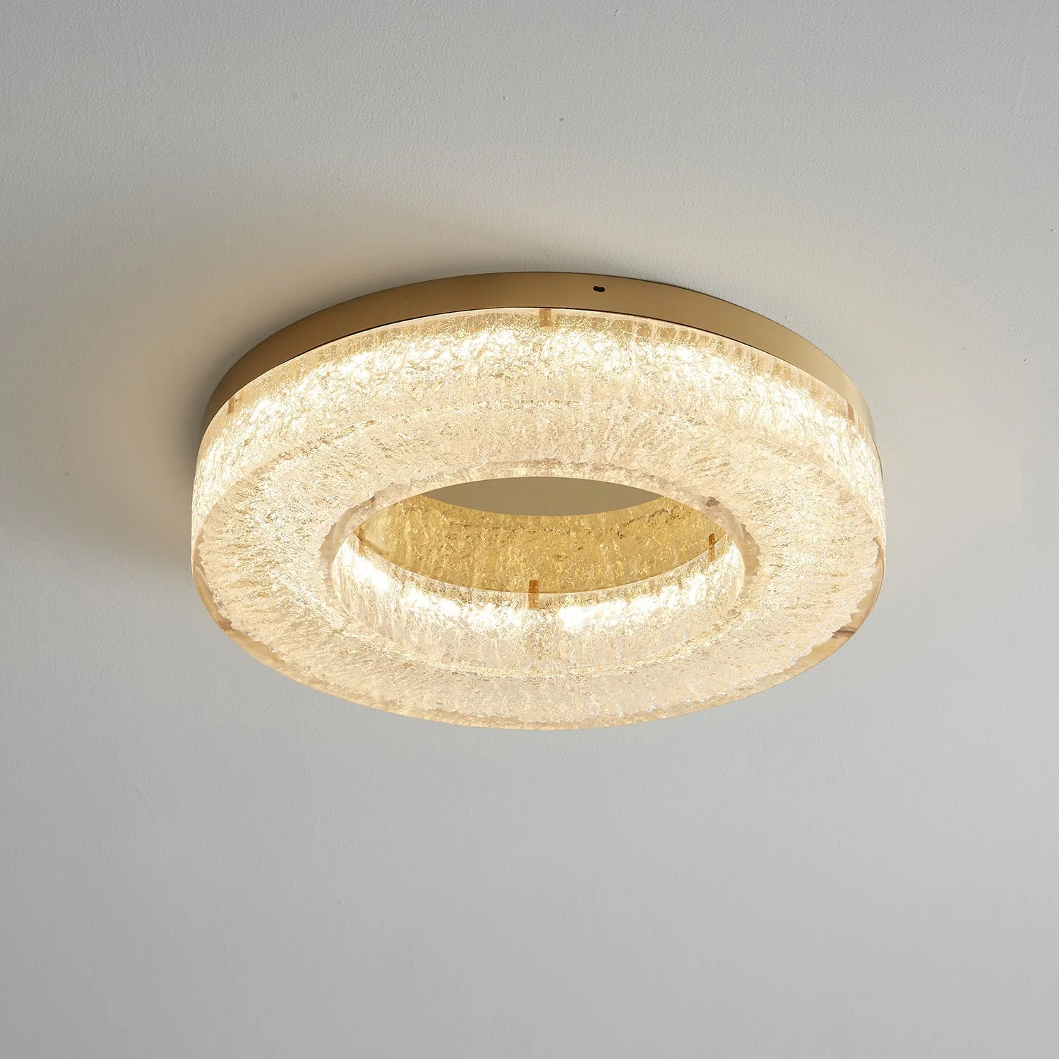 Ashaionis Ice Crack Circle Resin Ceiling Lamp - Image 2