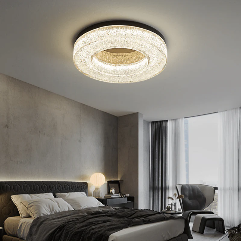 Ashaionis Ice Crack Circle Resin Ceiling Lamp - Image 28