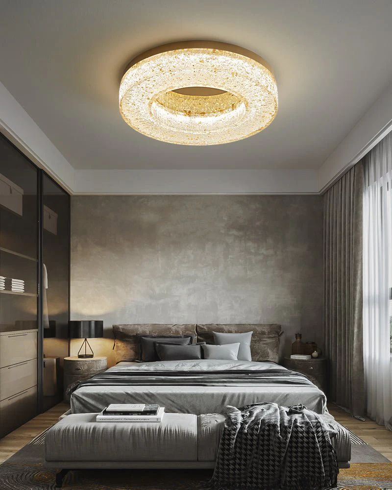 Ashaionis Ice Crack Circle Resin Ceiling Lamp - Image 38