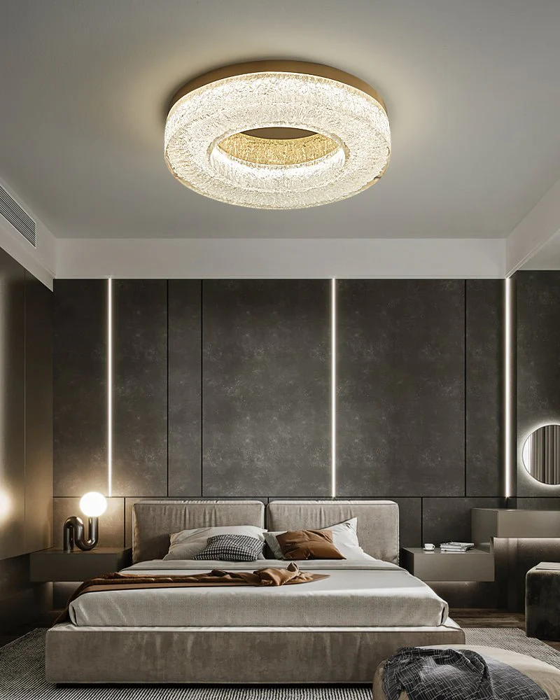 Ashaionis Ice Crack Circle Resin Ceiling Lamp - Image 39