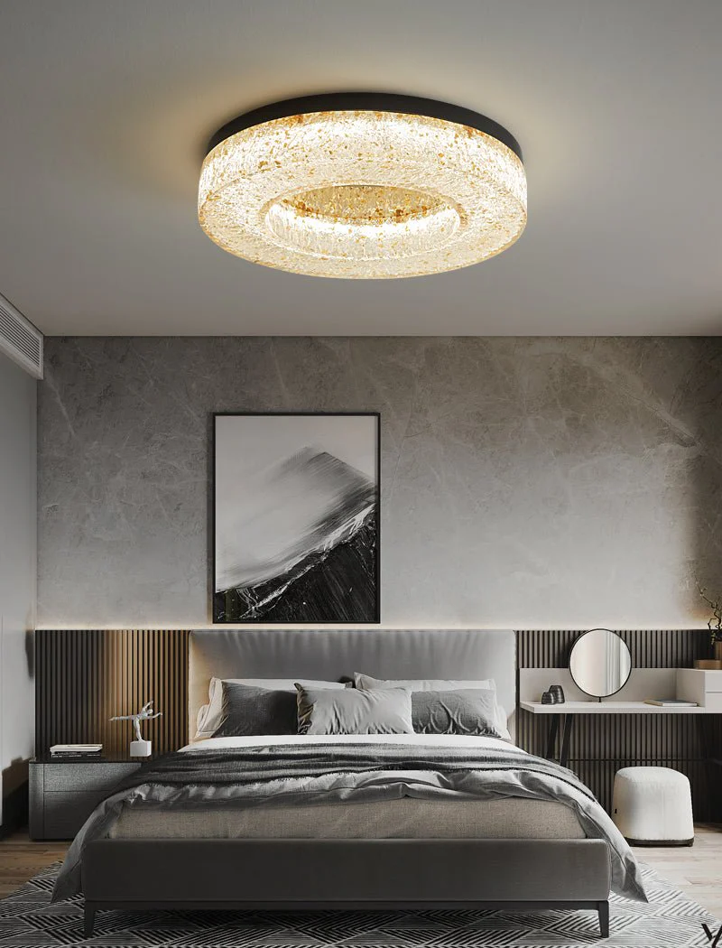 Ashaionis Ice Crack Circle Resin Ceiling Lamp - Image 40