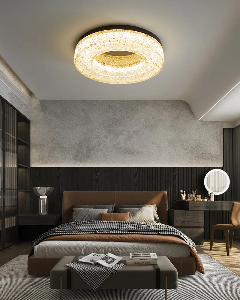 Ashaionis Ice Crack Circle Resin Ceiling Lamp - Image 42