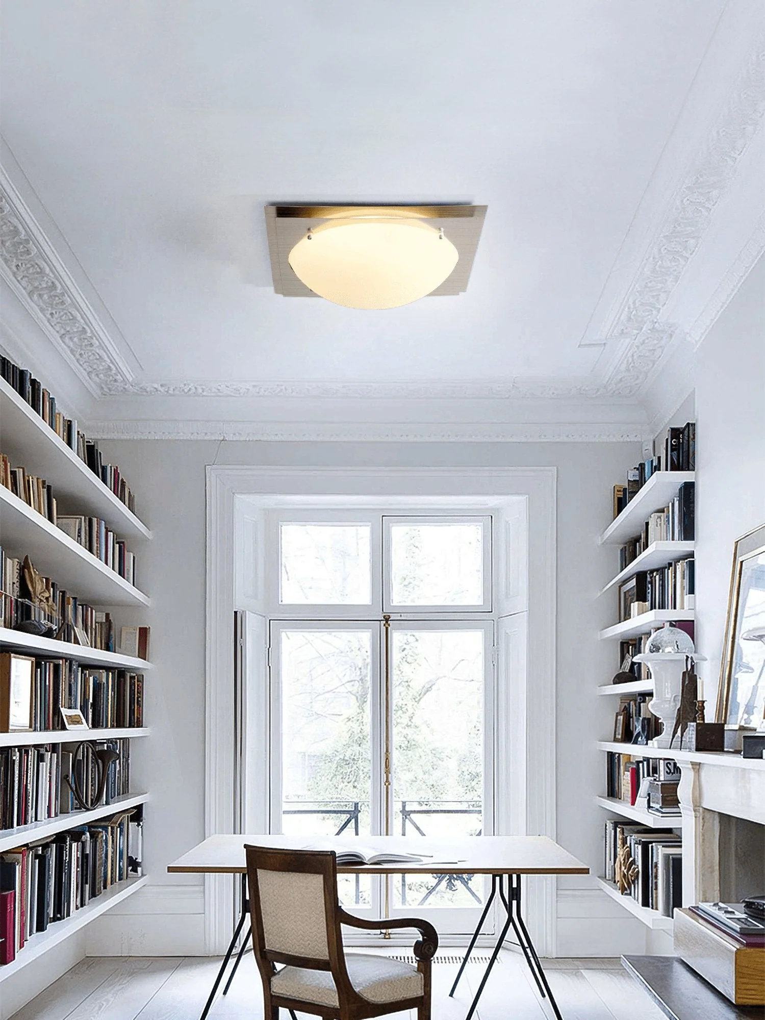 Astrain Glass & steel Ceiling Lamp - Image 3