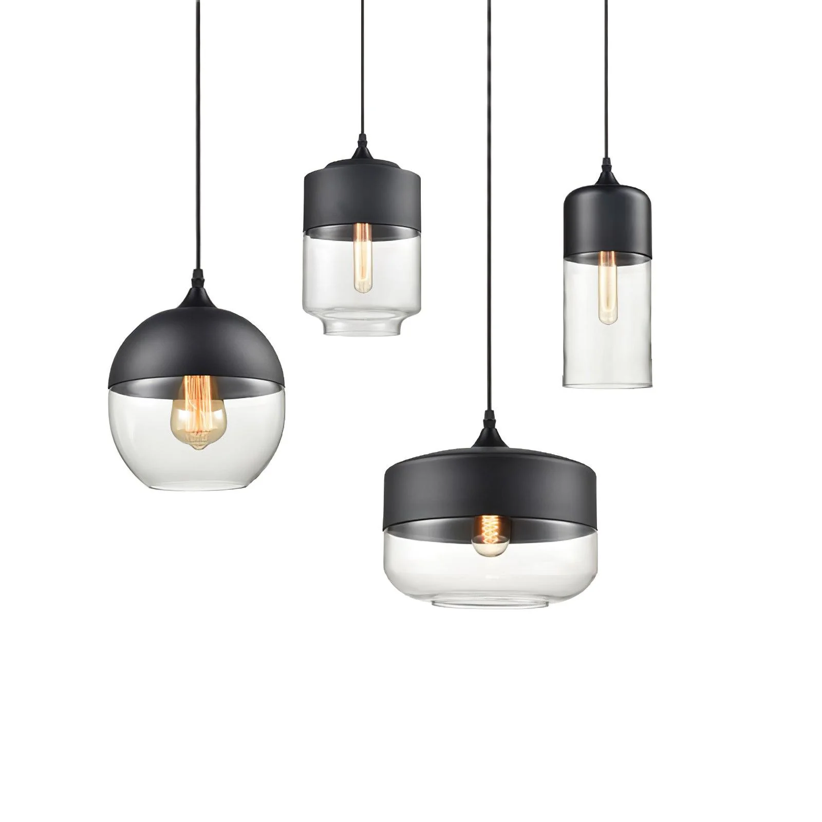 Aura Industrial Glass Pendant Lamp - Image 12