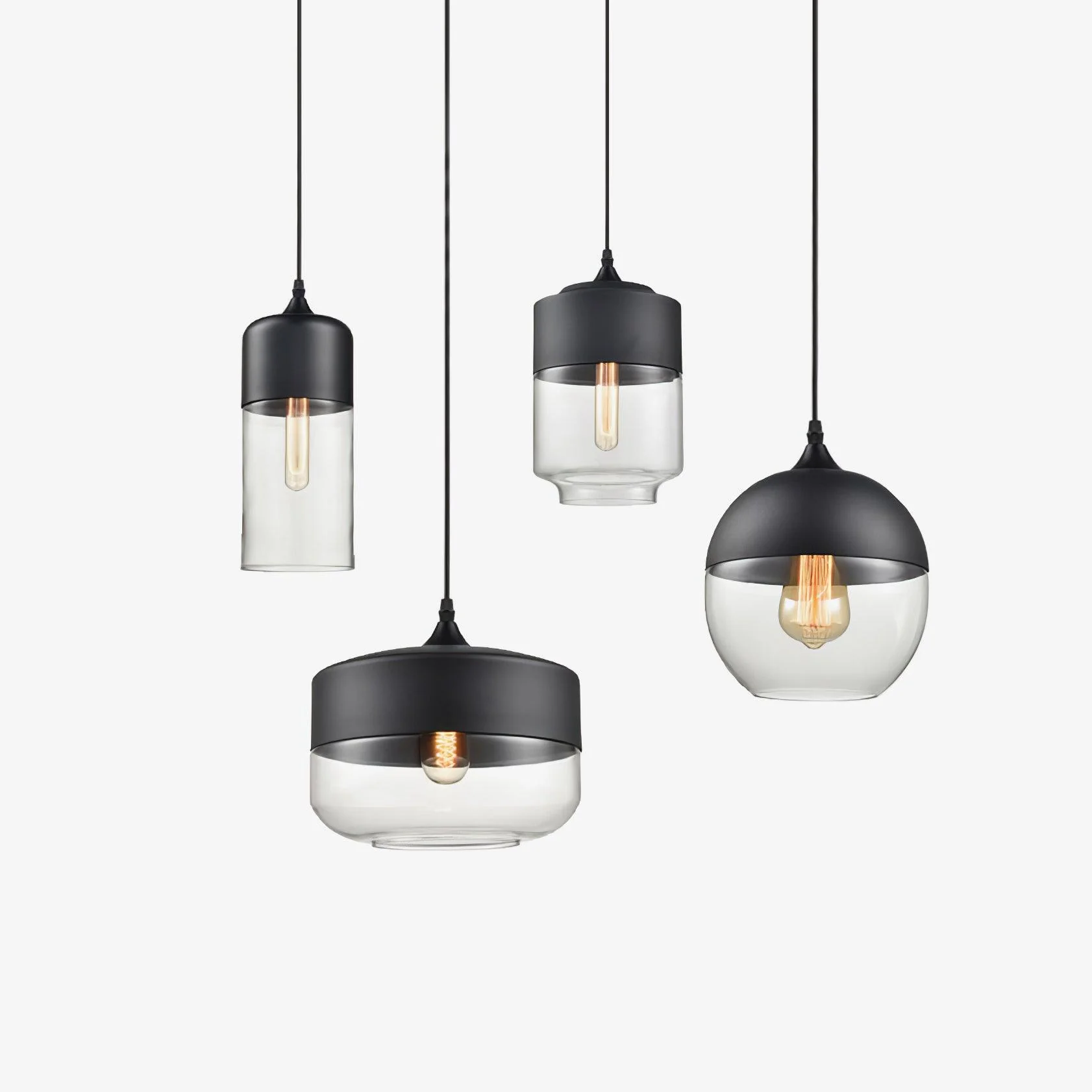 Aura Industrial Glass Pendant Lamp - Image 56