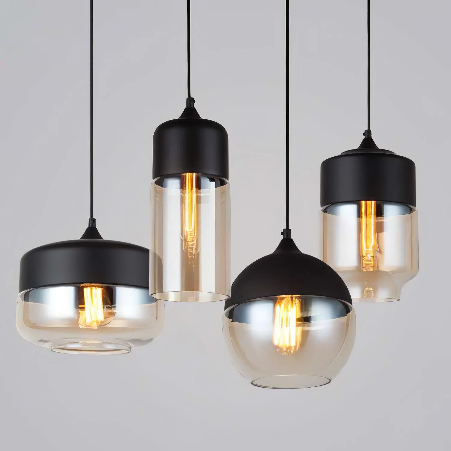 Aura Industrial Glass Pendant Lamp - Image 57