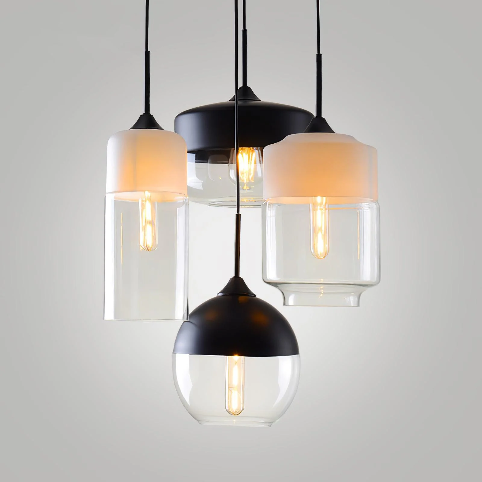 Aura Industrial Glass Pendant Lamp - Image 8