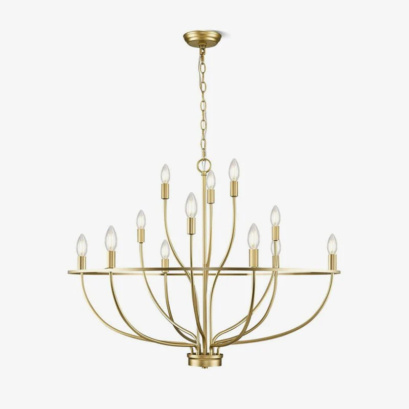 Aurelia Brass Gold Candelabra Chandelier