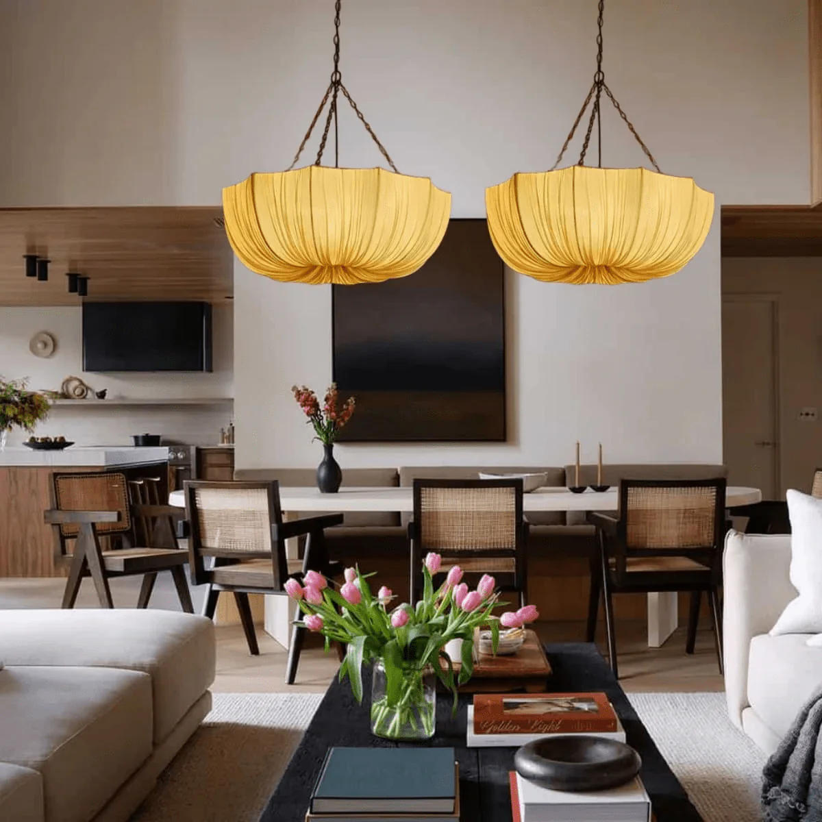 Aurelia Vintage Fabric Pendant Lamp - Image 8