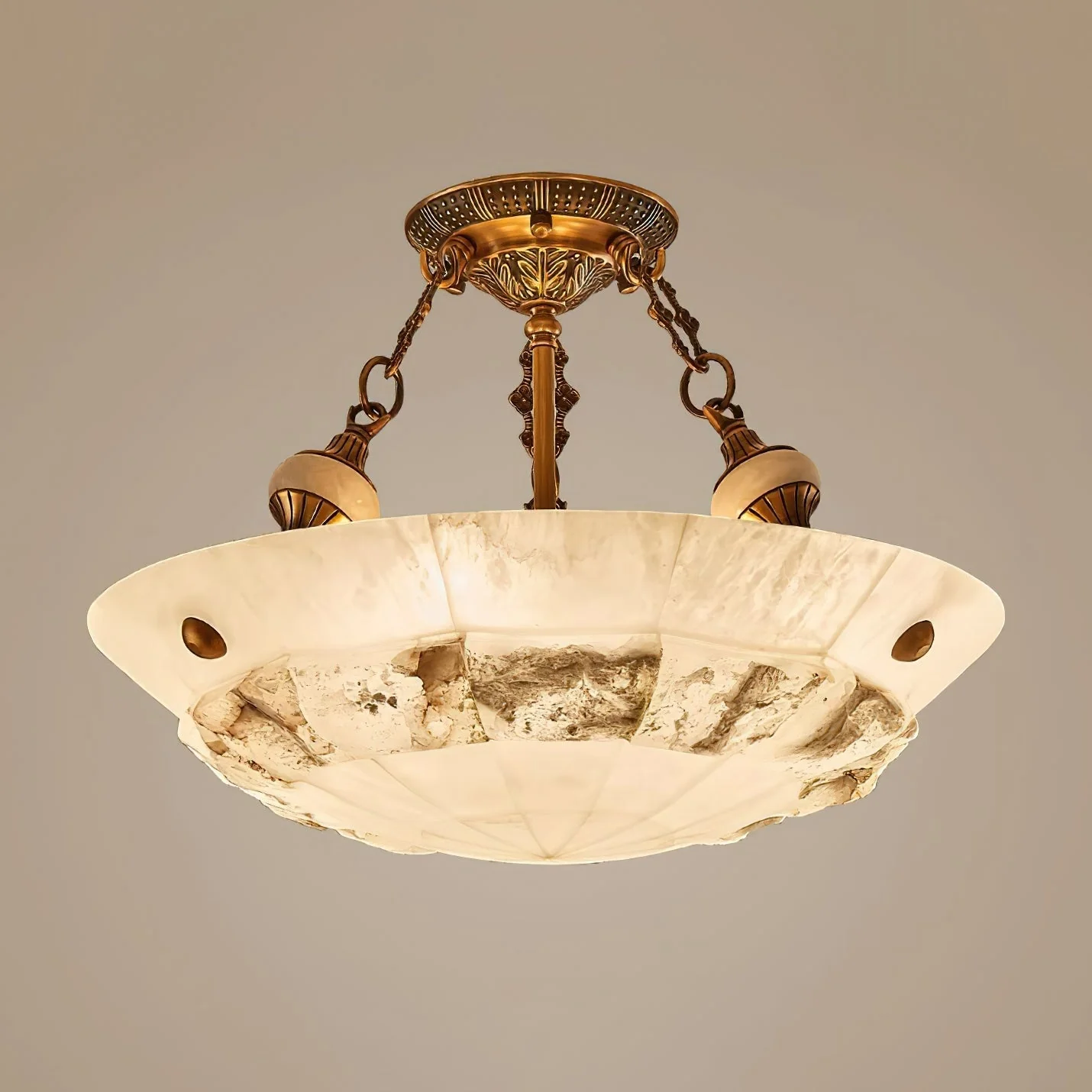 Auremont Carved Alabaster Ceiling Light - Image 22