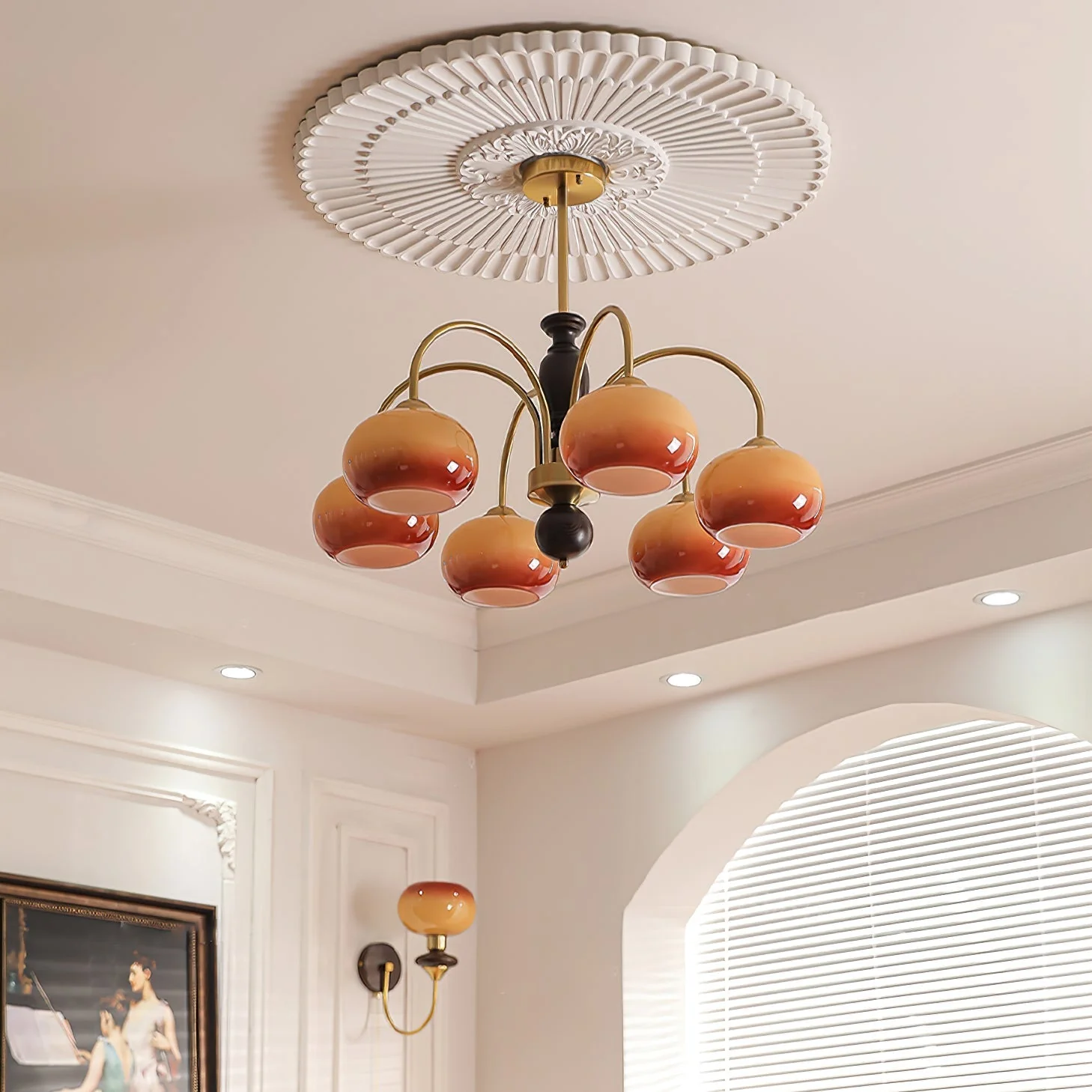 Aurora Chandelier Amberly Arch Curved Arms - Image 10