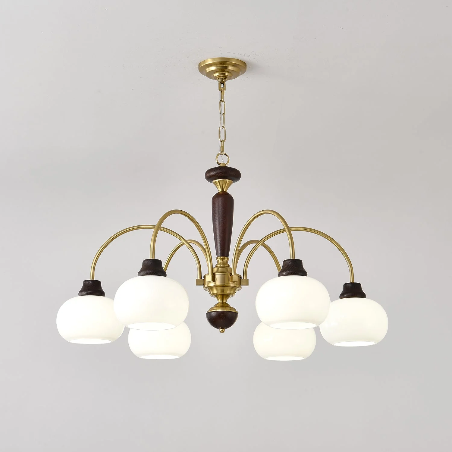 Aurora Chandelier Arched Globe White Shade - Image 12