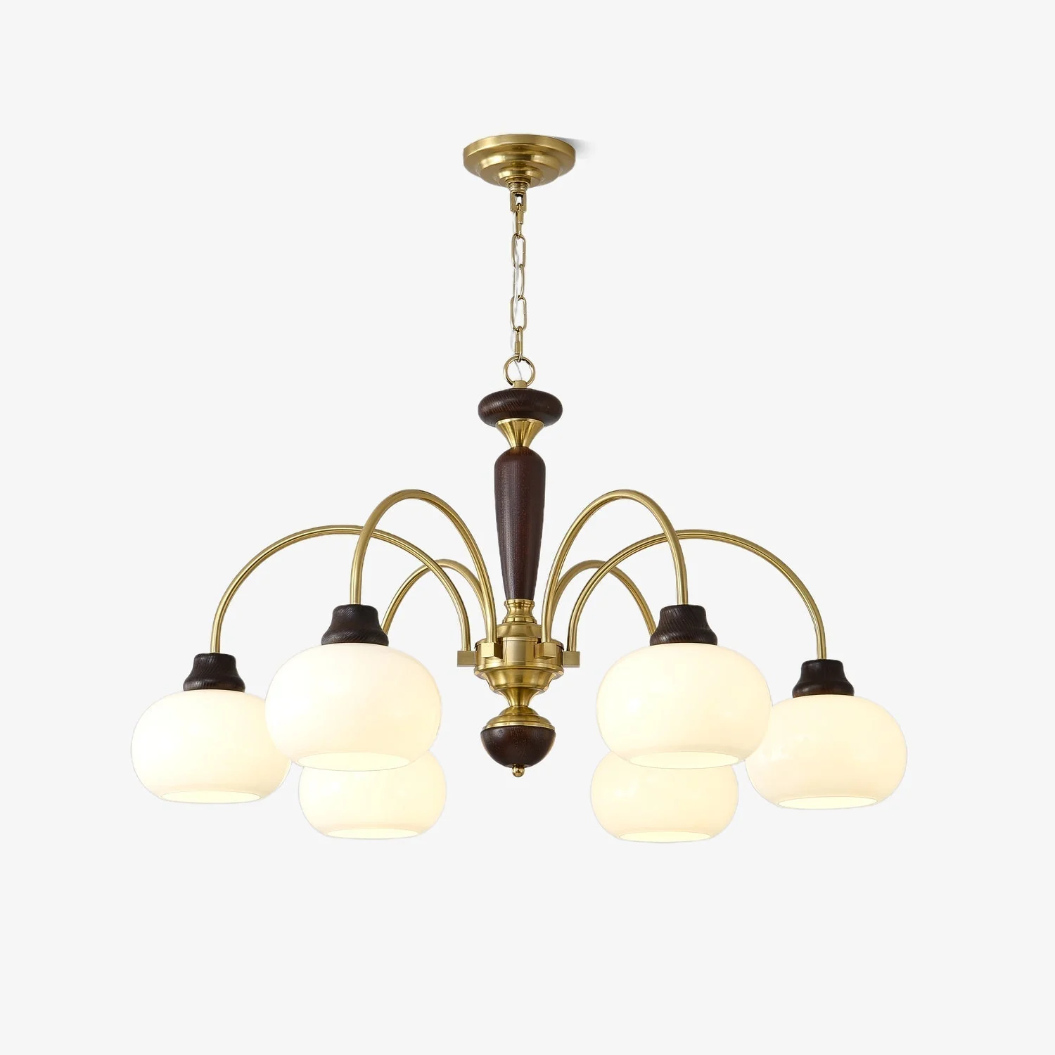 Aurora Chandelier Arched Globe White Shade - Image 20