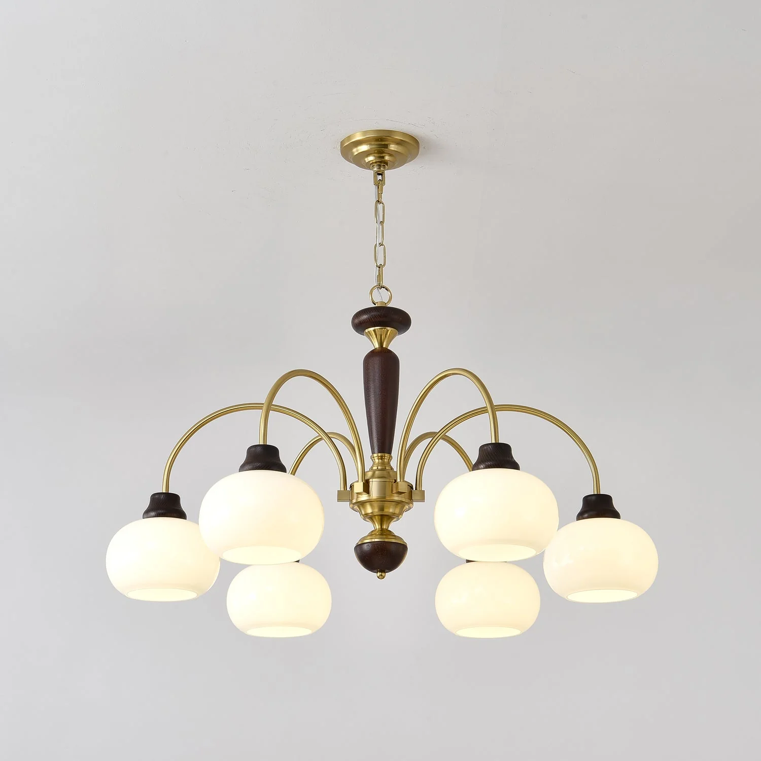 Aurora Chandelier Arched Globe White Shade - Image 3