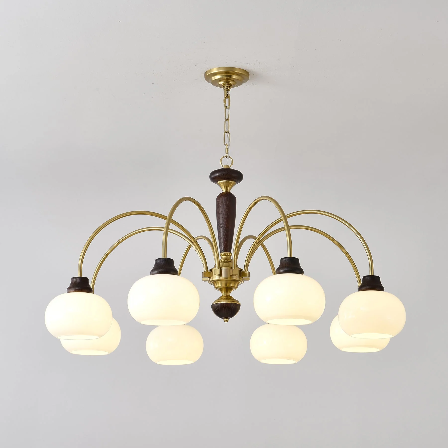 Aurora Chandelier Arched Globe White Shade - Image 7