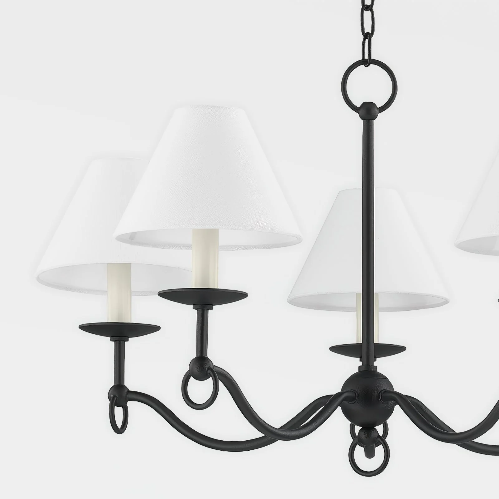 Aurora Chandelier Curved Arms Vintage - Image 5