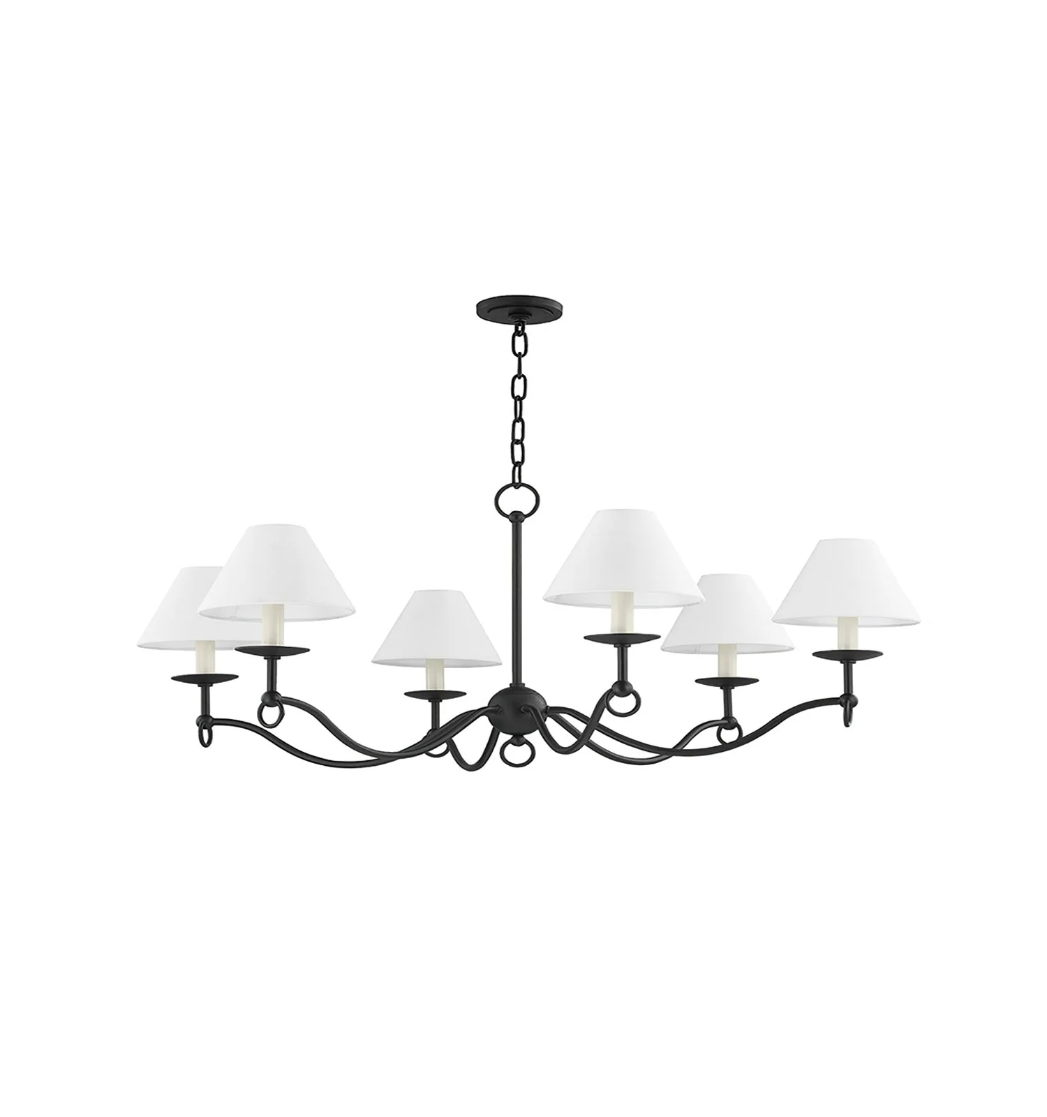 Aurora Chandelier Curved Arms Vintage - Image 9