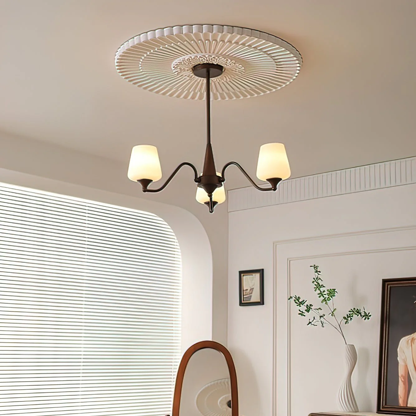 Aurora Chandelier Frosted Glass Shades - Image 22