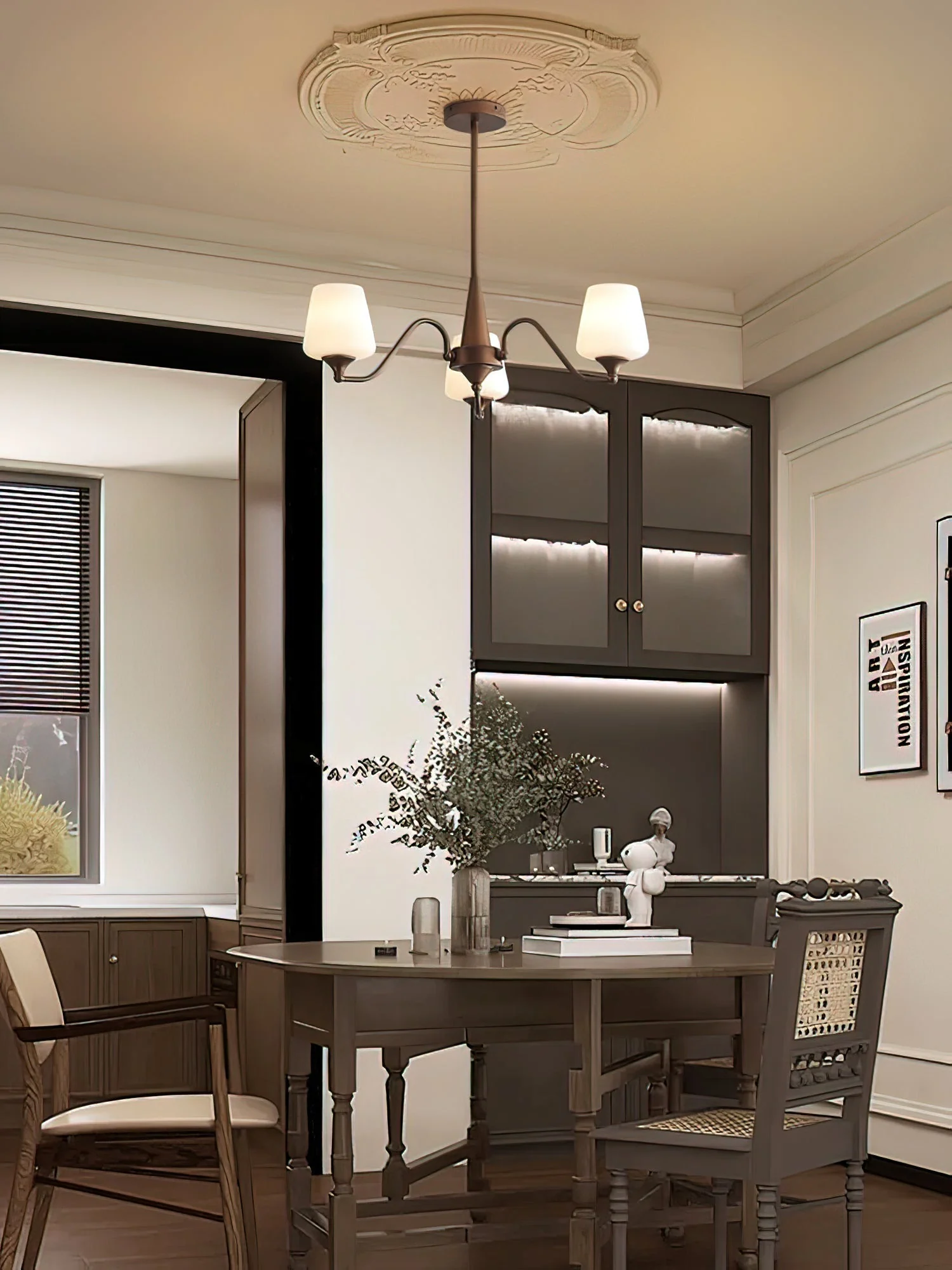 Aurora Chandelier Frosted Glass Shades - Image 6