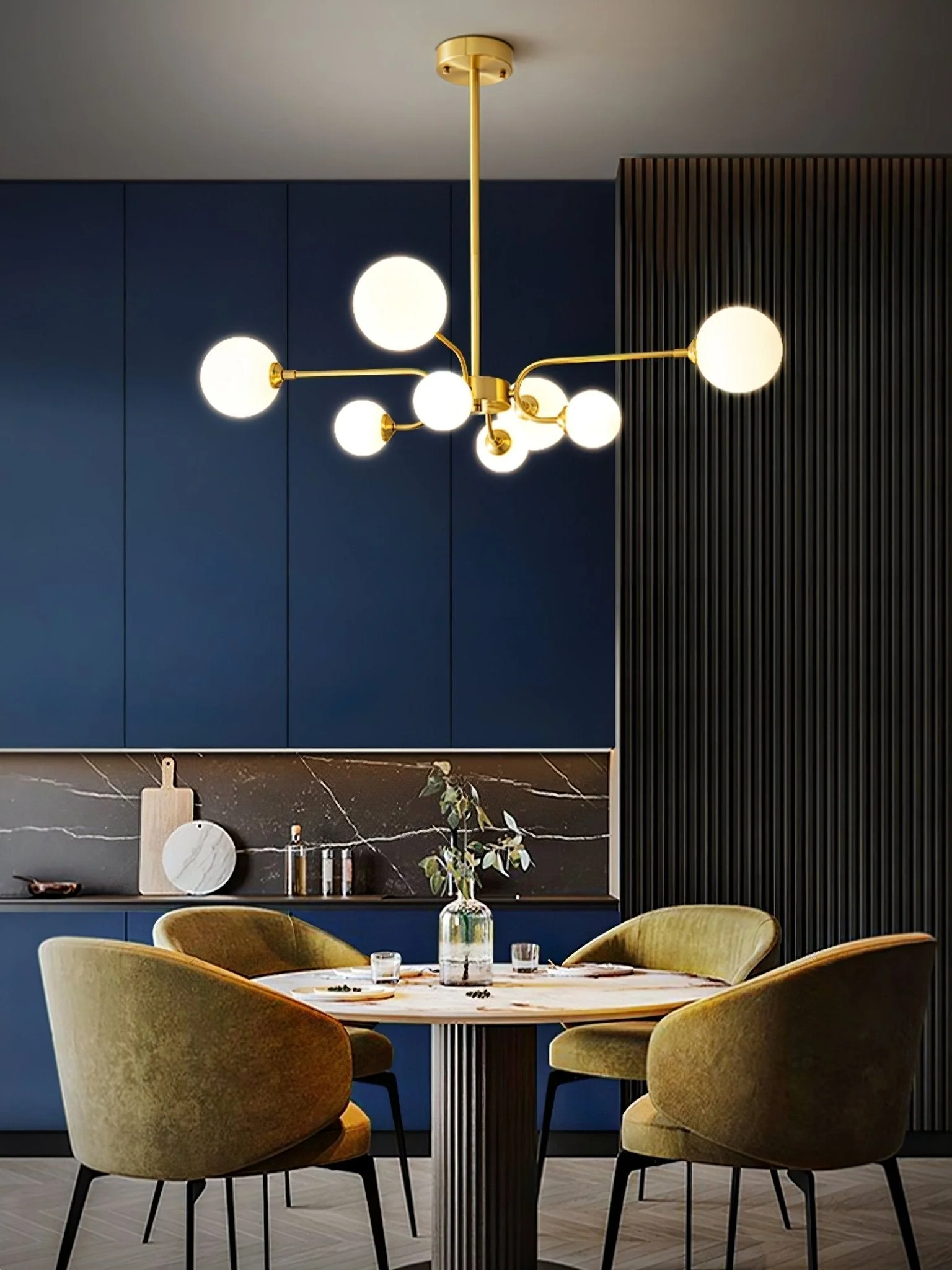 Aurora Chandelier Globe Arm Modern - Image 12