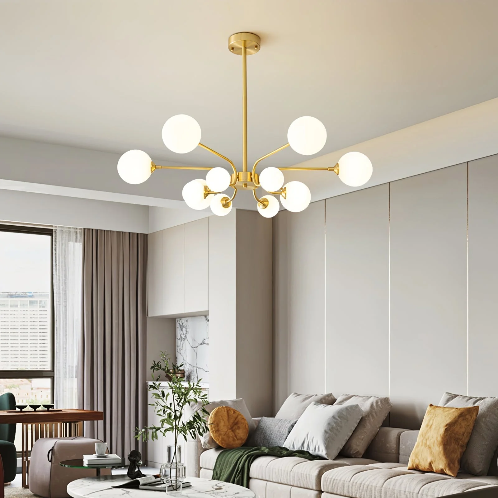 Aurora Chandelier Globe Arm Modern - Image 16